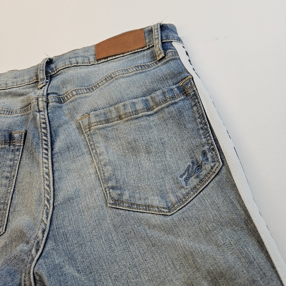 Karl Lagerfeld Paris Contrast Logo Taping Blue Blue Skinny Stretchy Jeans Size 2 - Picture 4 of 8